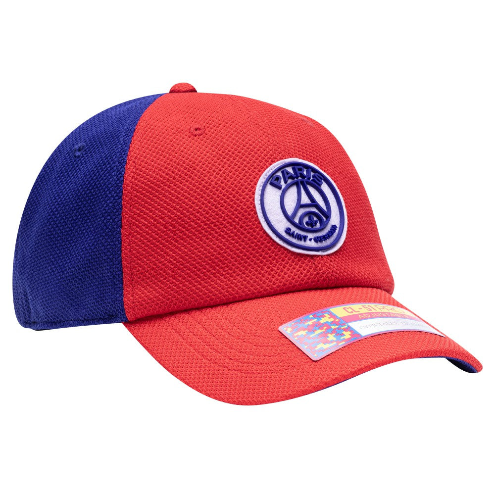 Paris Saint-Germain Fan Ink Male Adult Striker Adjustable Hat - Red/Navy