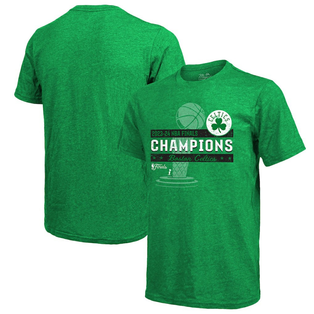 NBA - Boston Celtics Majestic Threads 2024 NBA Finals Champions Tri-Blend T-Shirt - Kelly Green