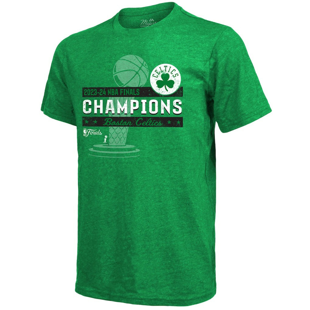 NBA - Boston Celtics Majestic Threads 2024 NBA Finals Champions Tri-Blend T-Shirt - Kelly Green