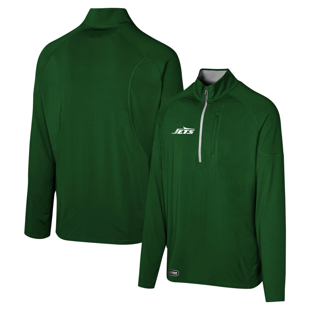 New York Jets Grind Iron Quarter-Zip Top Green - NFL
