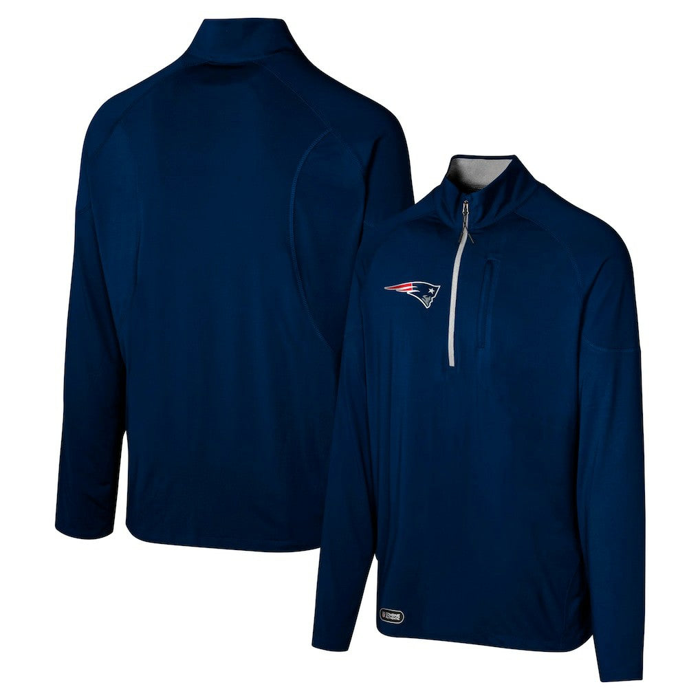 New England Patriots Grind Iron Quarter-Zip Top Navy - NFL