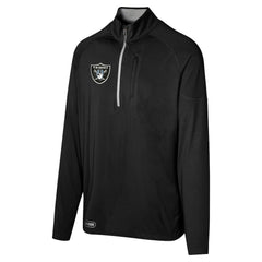 Las Vegas Raiders Grind Iron Quarter-Zip Top Black - NFL