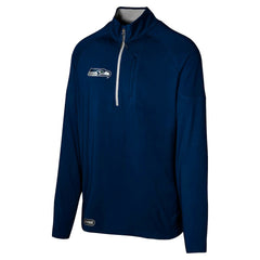 Seattle Seahawks Grind Iron Quarter-Zip Top College Navy - NFL