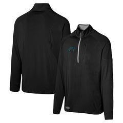 Carolina Panthers Grind Iron Quarter-Zip Top Black - NFL