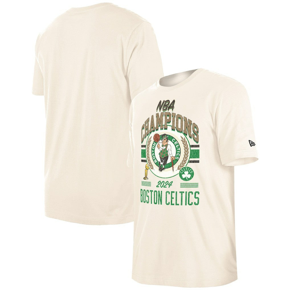 New Era - Boston Celtics 2024 NBA Finals Champions Victory Chrome T-Shirt - Cream