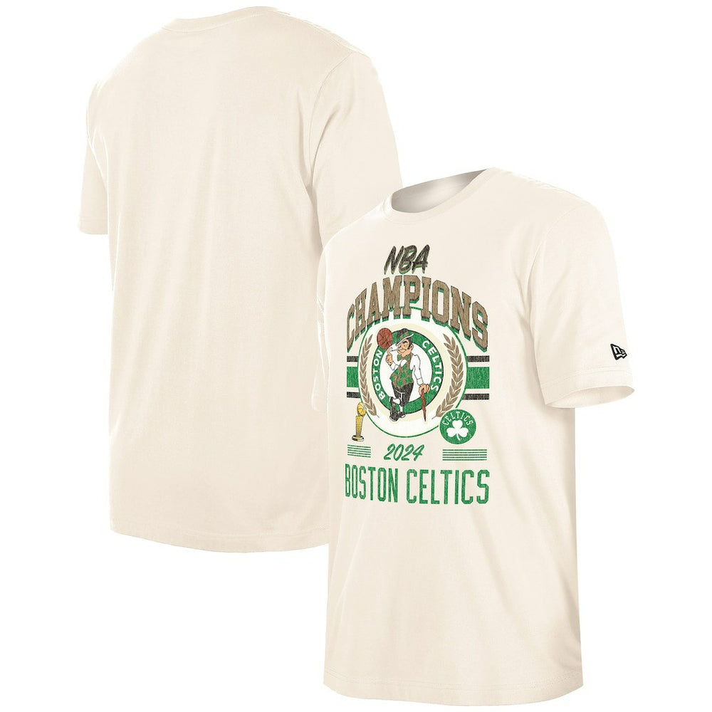 New Era - Boston Celtics 2024 NBA Finals Champions Victory Chrome T-Shirt - Cream