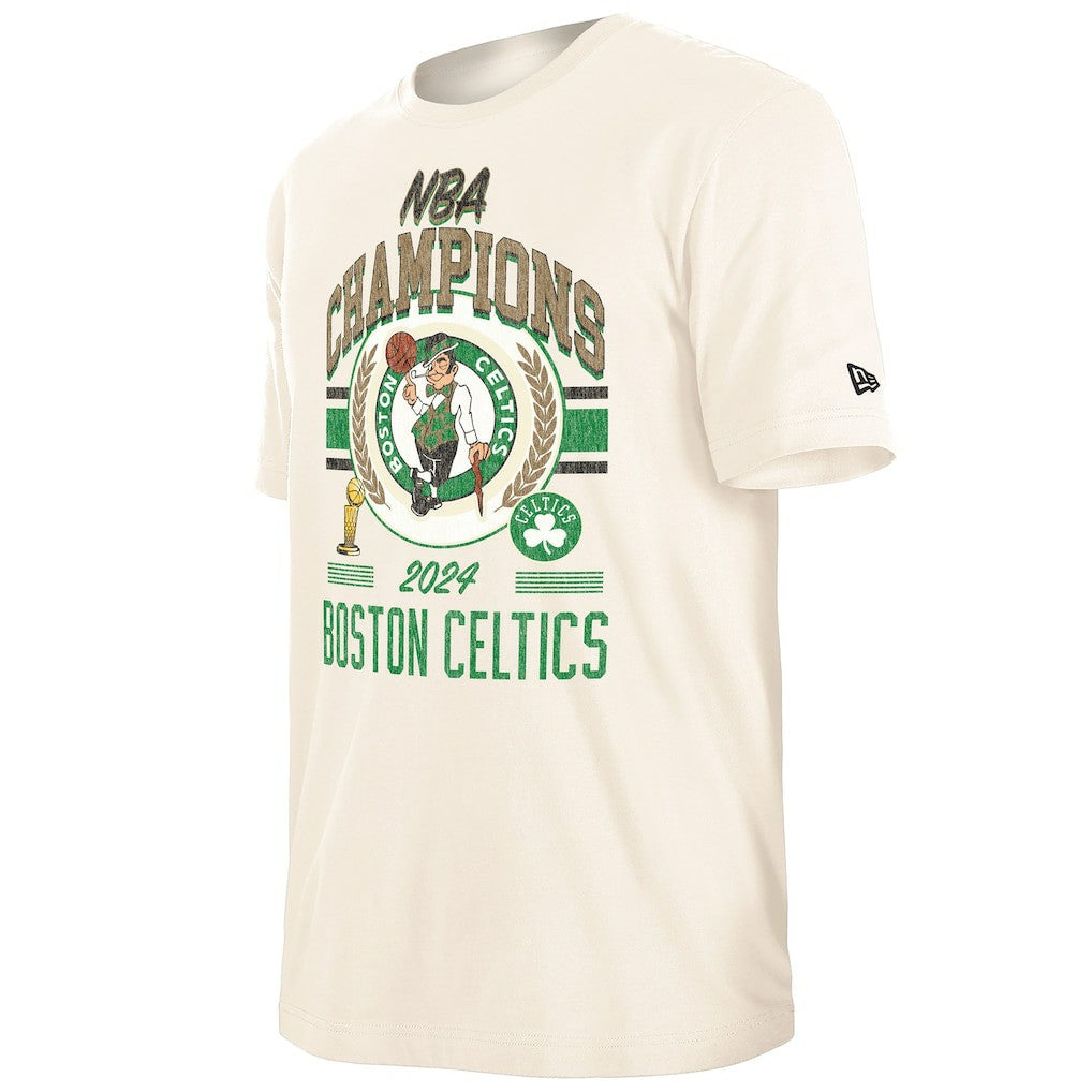 New Era - Boston Celtics 2024 NBA Finals Champions Victory Chrome T-Shirt - Cream