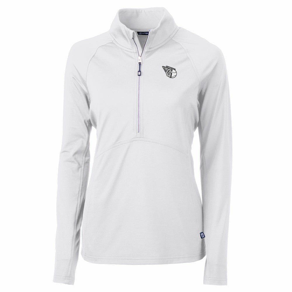 Cleveland Guardians Cutter & Buck Women's Adapt Eco Knit Stretch Recycled Half-Zip DryTec Top Online