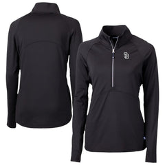 San Diego Padres Cutter & Buck Women's Adapt Eco Knit Stretch Recycled Half-Zip DryTec Top On Sale