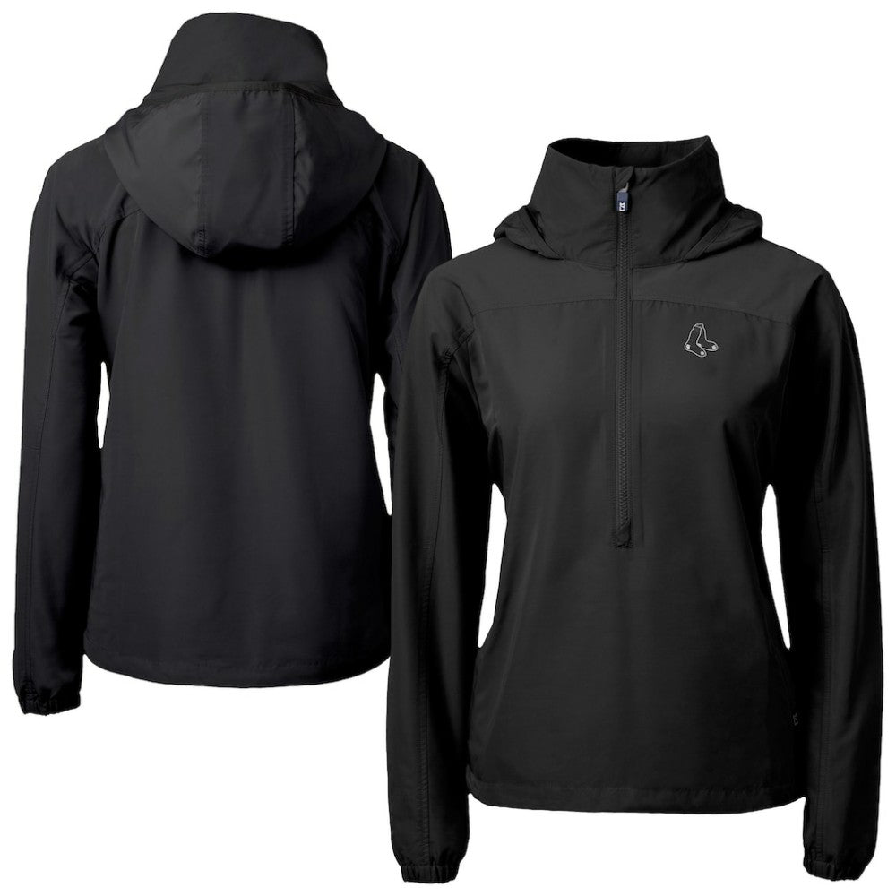 Boston Red Sox Cutter & Buck Women's Charter Eco Recycled Half-Zip Anorak Jacket Sale