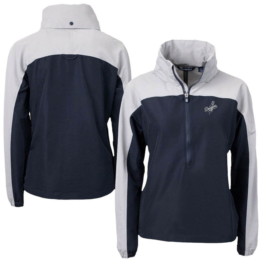 Los Angeles Dodgers Cutter & Buck Women's Charter Eco Recycled Half-Zip Anorak Jacket Clearance