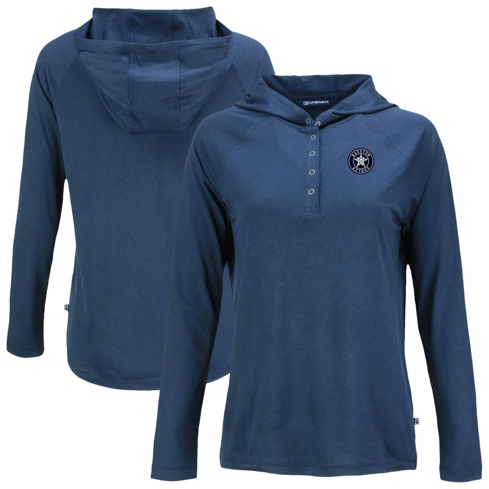 Houston Astros Cutter & Buck Women's Coastline Epic Comfort Eco Recycled Raglan Long Sleeve Hoodie T-Shirt discount