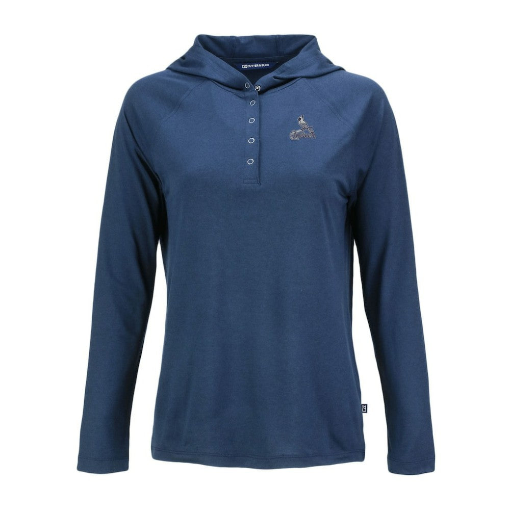 St. Louis Cardinals Cutter & Buck Women's Coastline Epic Comfort Eco Recycled Raglan Long Sleeve Hoodie T-Shirt Online