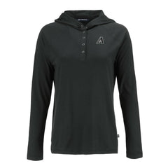 Arizona Diamondbacks Cutter & Buck Women's Coastline Epic Comfort Eco Recycled Raglan Long Sleeve Hoodie T-Shirt Sale