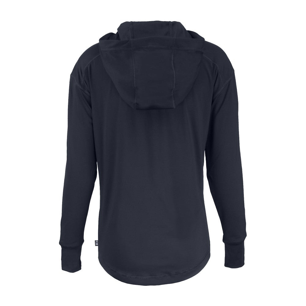 New York Mets Cutter & Buck Women's Daybreak Eco Recycled Half-Zip Hoodie Lifestyle