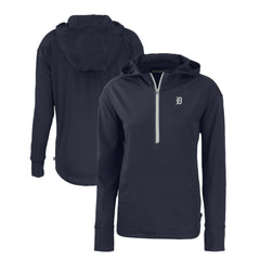 Detroit Tigers Cutter & Buck Women's Daybreak Eco Recycled Half-Zip Hoodie Clearance