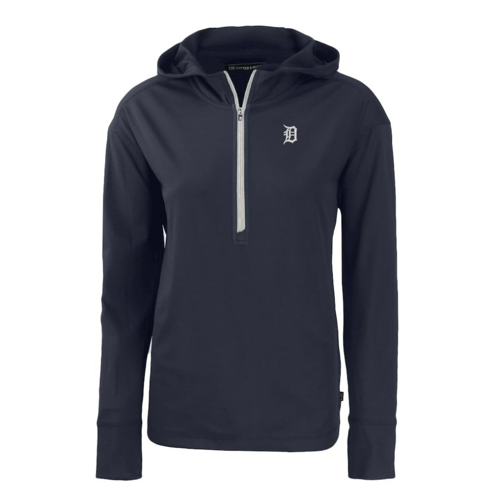 Detroit Tigers Cutter & Buck Women's Daybreak Eco Recycled Half-Zip Hoodie Clearance