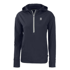Detroit Tigers Cutter & Buck Women's Daybreak Eco Recycled Half-Zip Hoodie Clearance