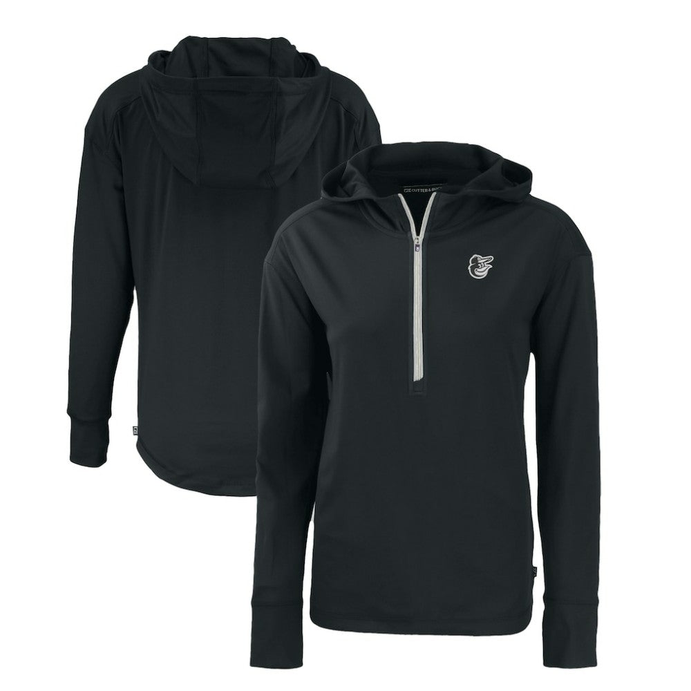 Baltimore Orioles Cutter & Buck Women's Daybreak Eco Recycled Half-Zip Hoodie On Sale