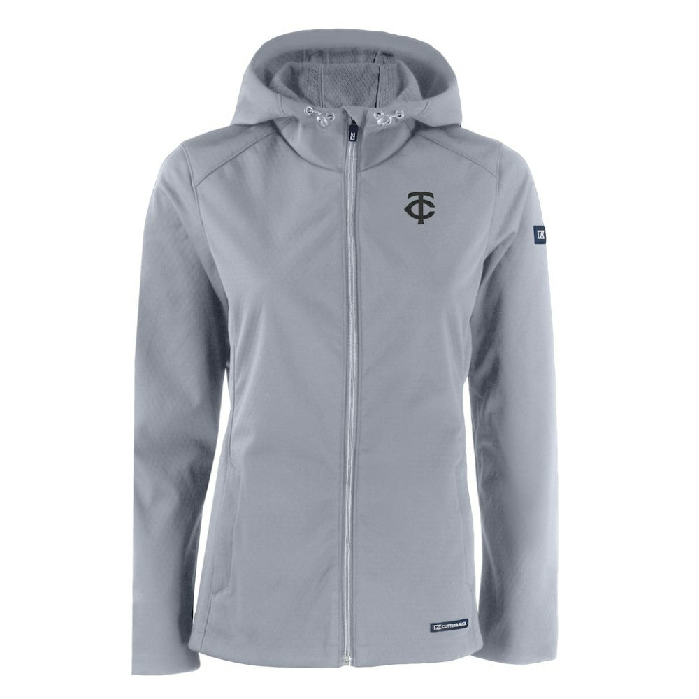 Minnesota Twins Cutter & Buck Women's Evoke Eco Softshell Recycled Full-Zip Hoodie Jacket Near Me