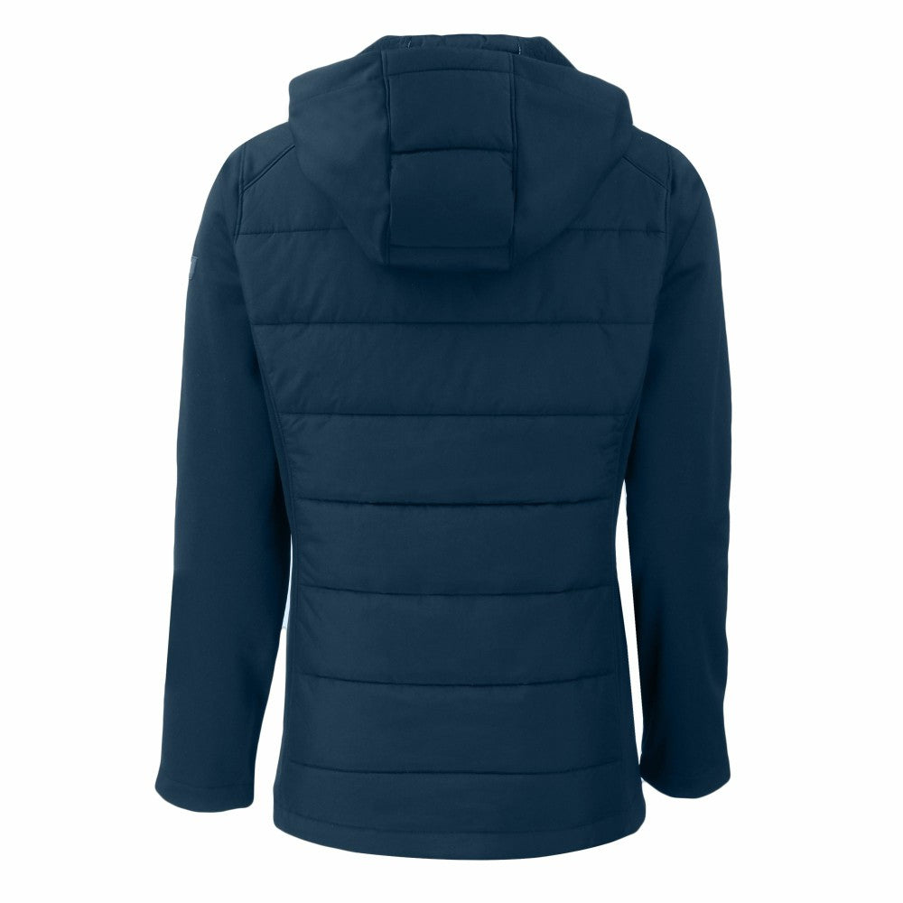 New York Mets Cutter & Buck Women's Evoke Hybrid Eco Softshell Recycled Full-Zip Hooded Jacket Online