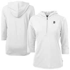 Detroit Tigers Cutter & Buck Women's Virtue Eco Pique Half-Zip 3/4 Sleeve Pullover Hoodie Online