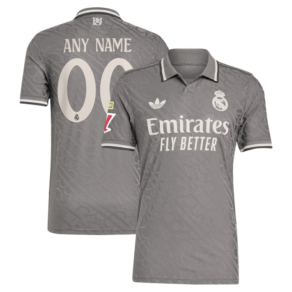 Adidas Real Madrid Originals 2024/25 Third Custom Jerseys - Charcoal