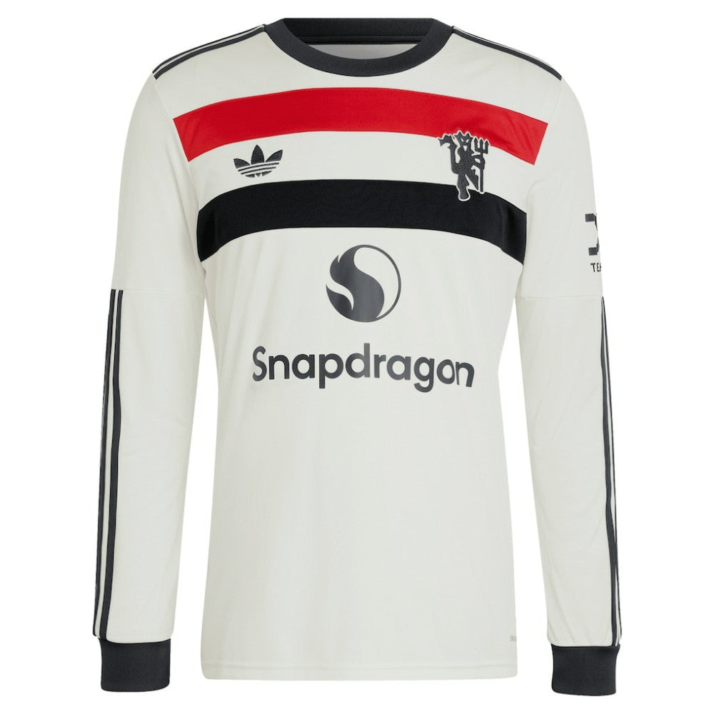 Adidas Manchester United Originals 2024/25 Third Custom Replica Long Sleeve Jerseys - Cream