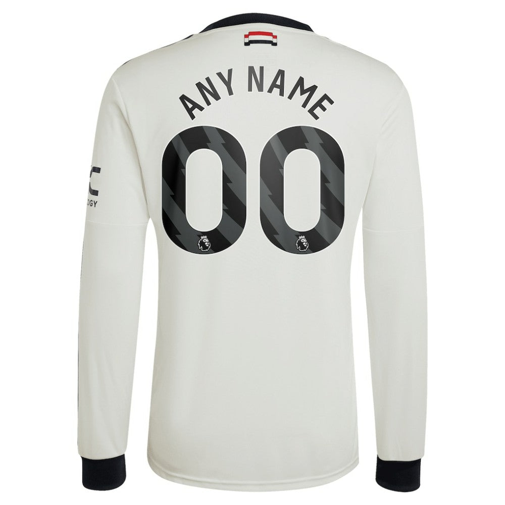 Adidas Manchester United Originals 2024/25 Third Custom Replica Long Sleeve Jerseys - Cream