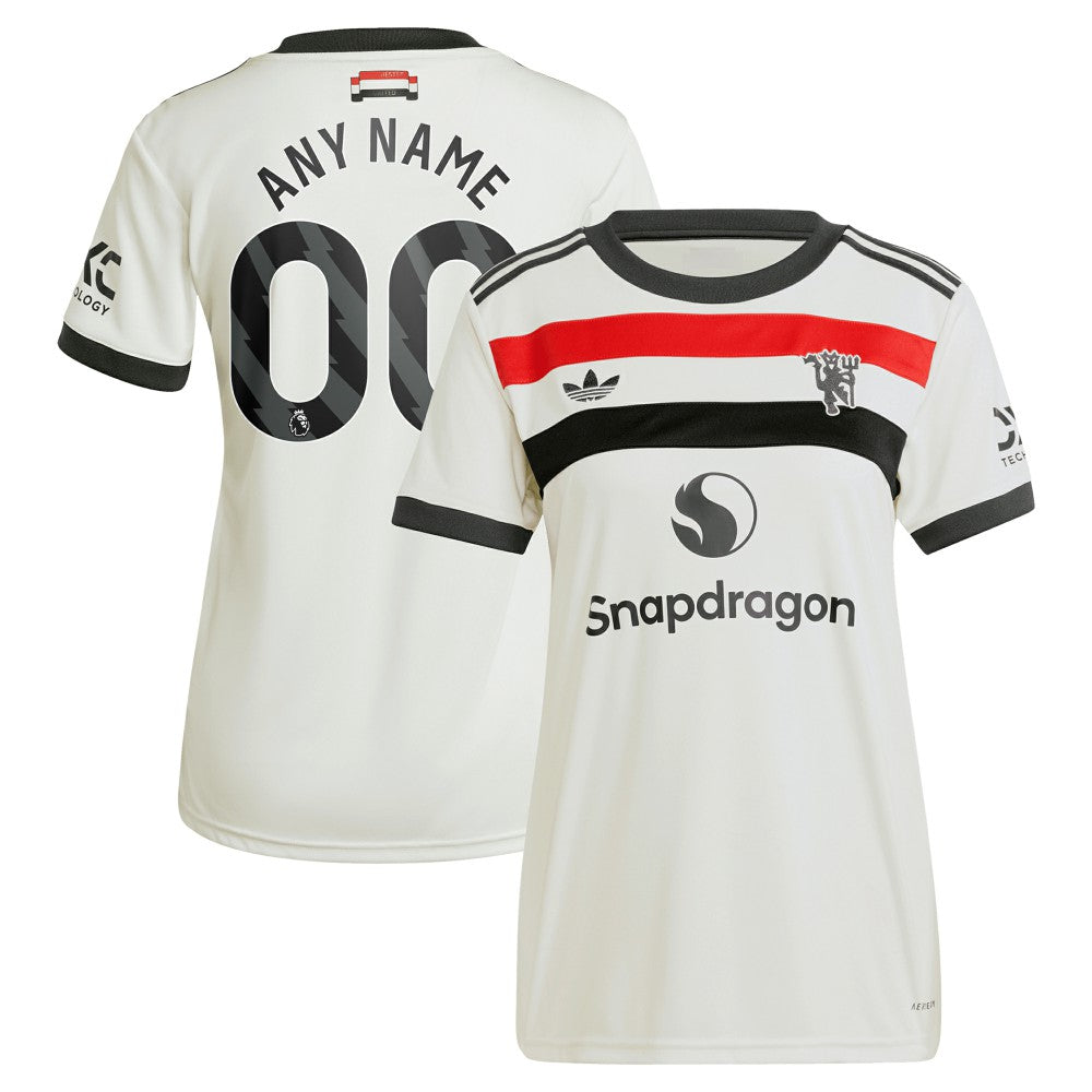 Adidas Manchester United Originals Women's 2024/25 Third Custom Replica Jerseys - Cream