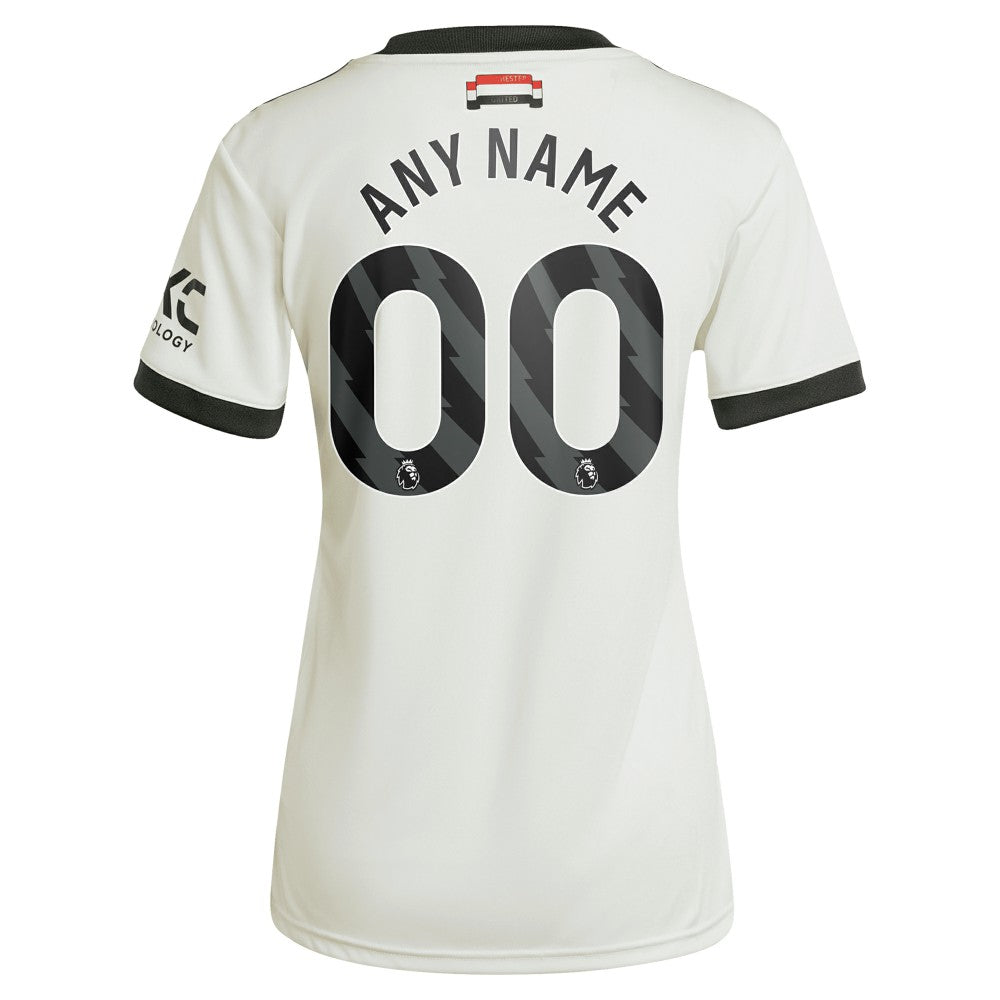 Adidas Manchester United Originals Women's 2024/25 Third Custom Replica Jerseys - Cream