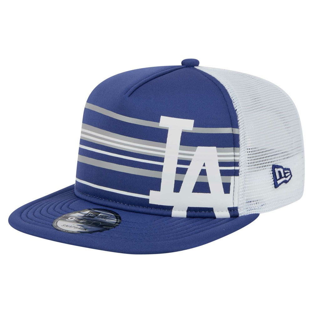 Los Angeles Dodgers New Era 9FIFTY A-Frame Trucker Snapback Hat discount