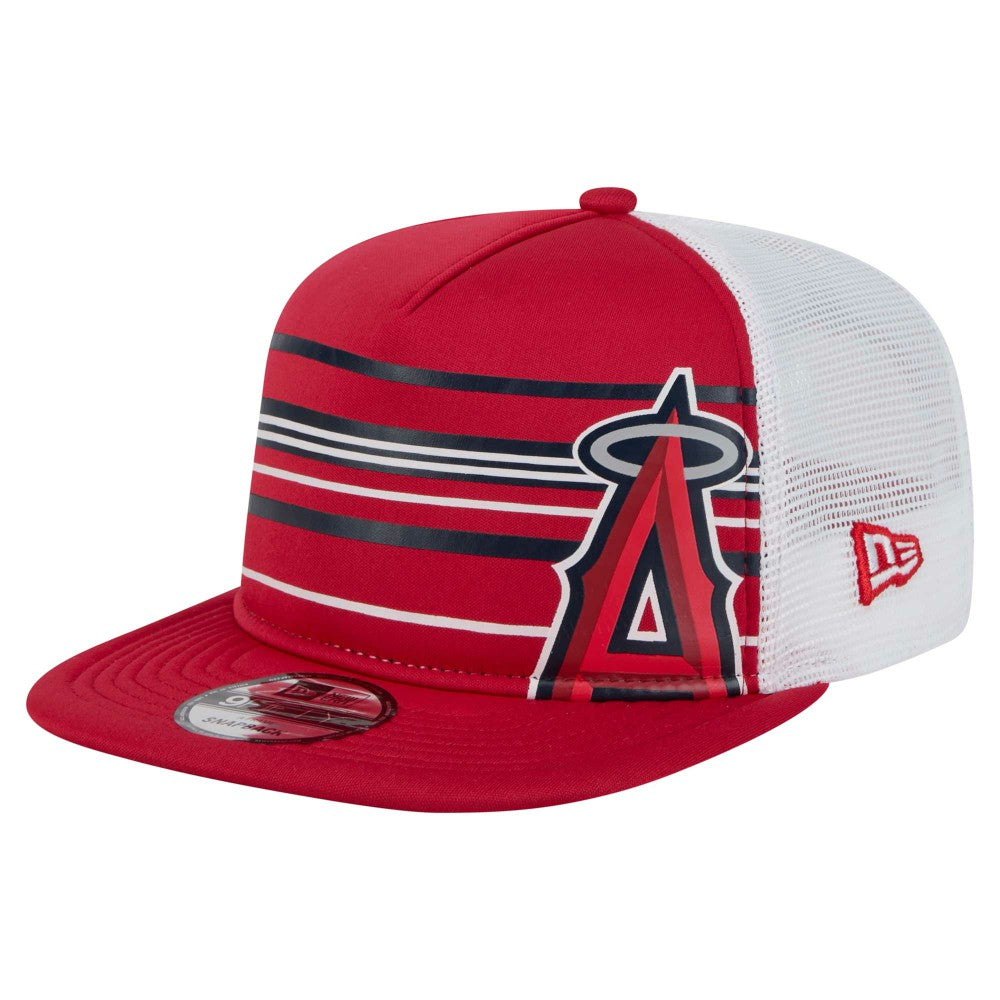 Los Angeles Angels New Era 9FIFTY A-Frame Trucker Snapback Hat On Sale