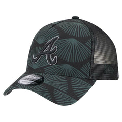 Atlanta Braves New Era 9FORTY A-Frame Trucker Adjustable Hat Lifestyle