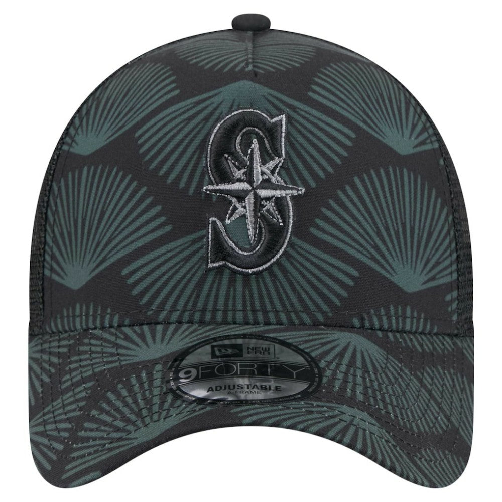 Seattle Mariners New Era 9FORTY A-Frame Trucker Adjustable Hat discount