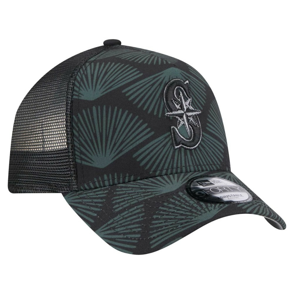 Seattle Mariners New Era 9FORTY A-Frame Trucker Adjustable Hat discount