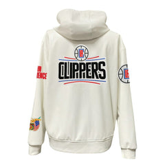 NBA - LA Clippers Jeff Hamilton Vegan Leather Full-Zip Hoodie - White