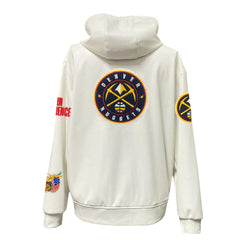 NBA - Denver Nuggets Jeff Hamilton Vegan Leather Full-Zip Hoodie - White