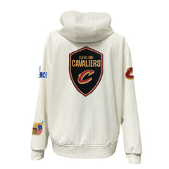 NBA - Cleveland Cavaliers Jeff Hamilton Vegan Leather Full-Zip Hoodie - White
