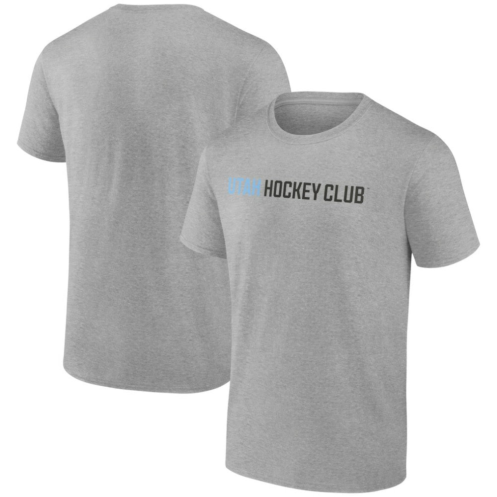 Utah Mammoth - Fanatics Wordmark Logo T-Shirt Heather Gray