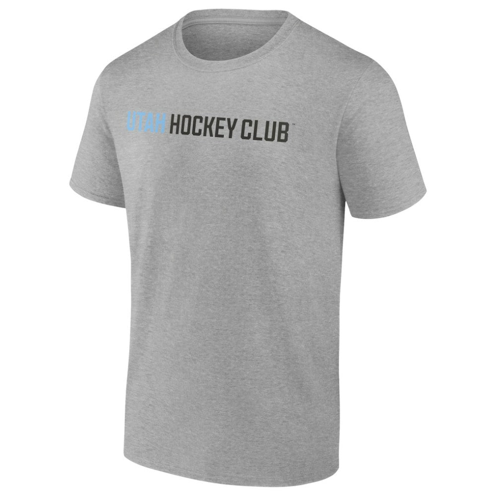 Utah Mammoth - Fanatics Wordmark Logo T-Shirt Heather Gray