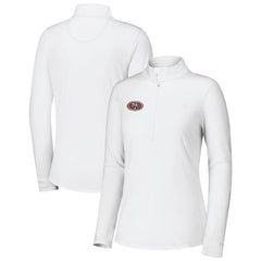 San Francisco 49ers Women's Sport Playa Vista IslandZone Quarter-Zip Jacket White - Tommy Bahama