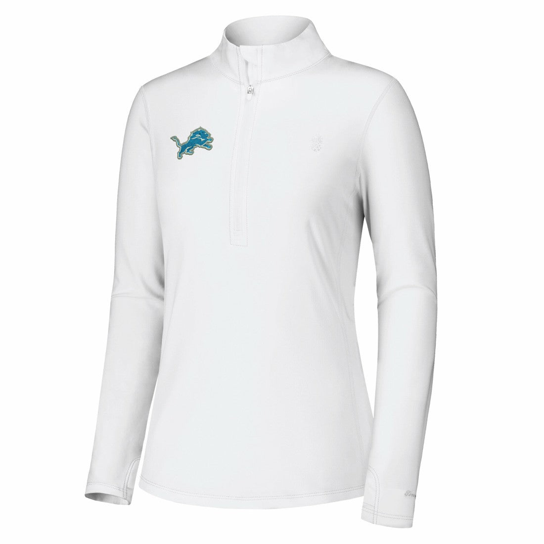 Detroit Lions Women's Sport Playa Vista IslandZone Quarter-Zip Jacket White - Tommy Bahama