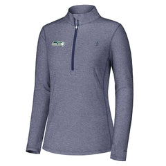 Seattle Seahawks Women's Sport Playa Vista IslandZone Quarter-Zip Jacket Navy - Tommy Bahama