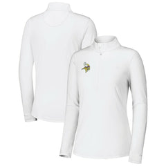 Minnesota Vikings Women's Sport Playa Vista IslandZone Quarter-Zip Jacket White - Tommy Bahama