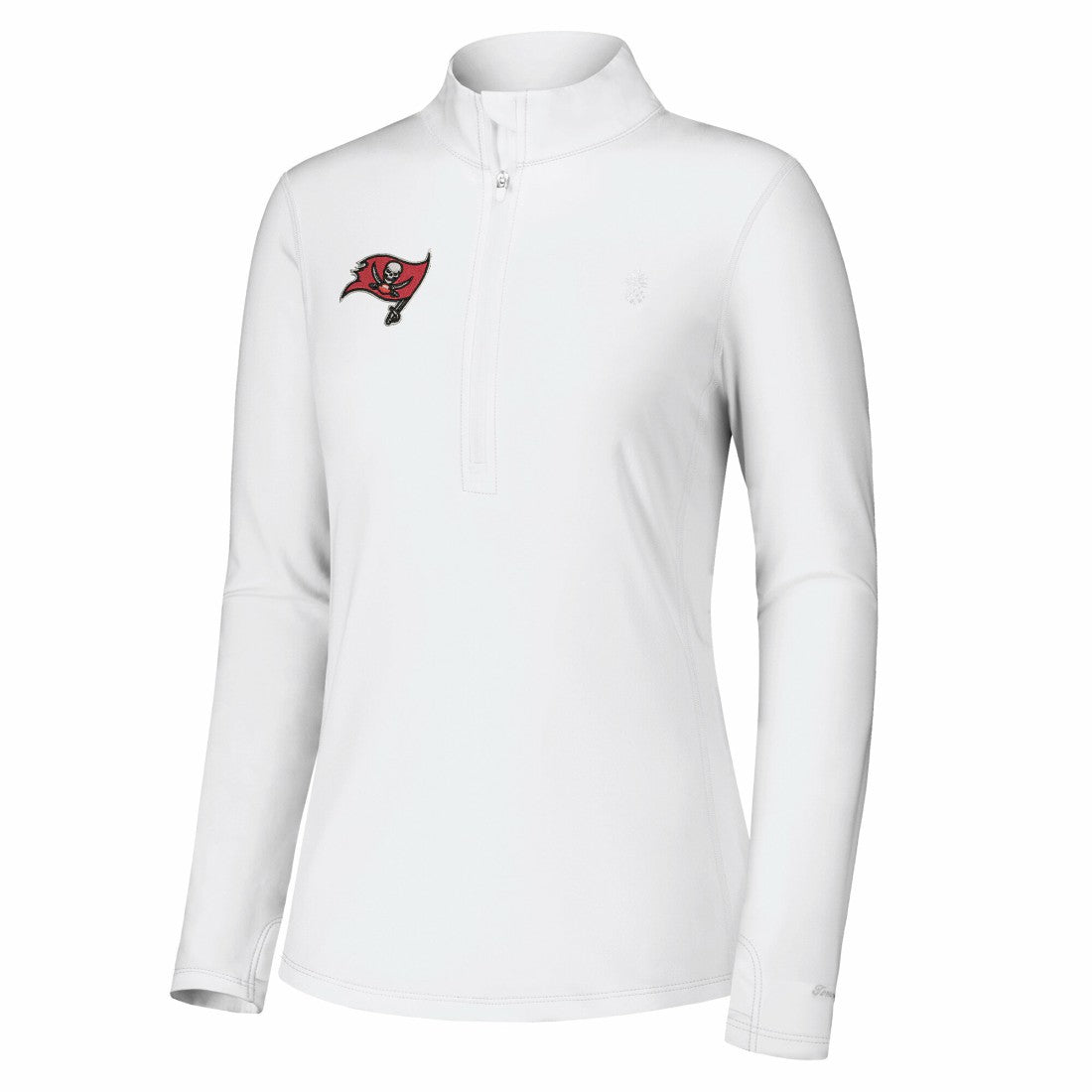 Tampa Bay Buccaneers Women's Sport Playa Vista IslandZone Quarter-Zip Jacket White - Tommy Bahama