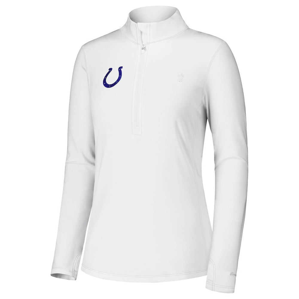 Indianapolis Colts Women's Sport Playa Vista IslandZone Quarter-Zip Jacket White - Tommy Bahama