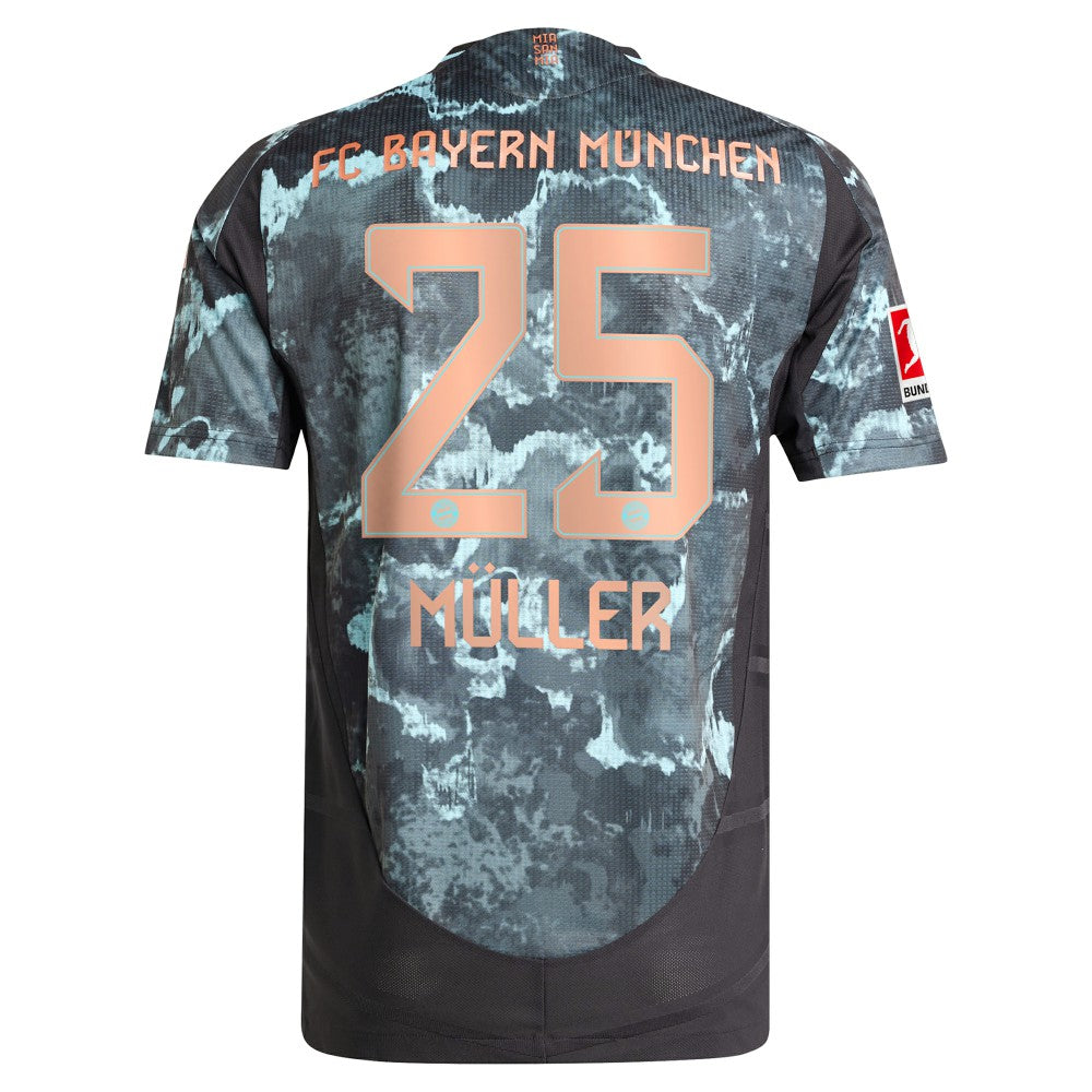 Adidas Thomas Müller Bayern Munich 2024/25 Away Player Jerseys - Black