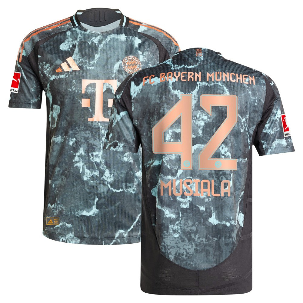 Adidas Jamal Musiala Bayern Munich 2024/25 Away Player Jerseys - Black