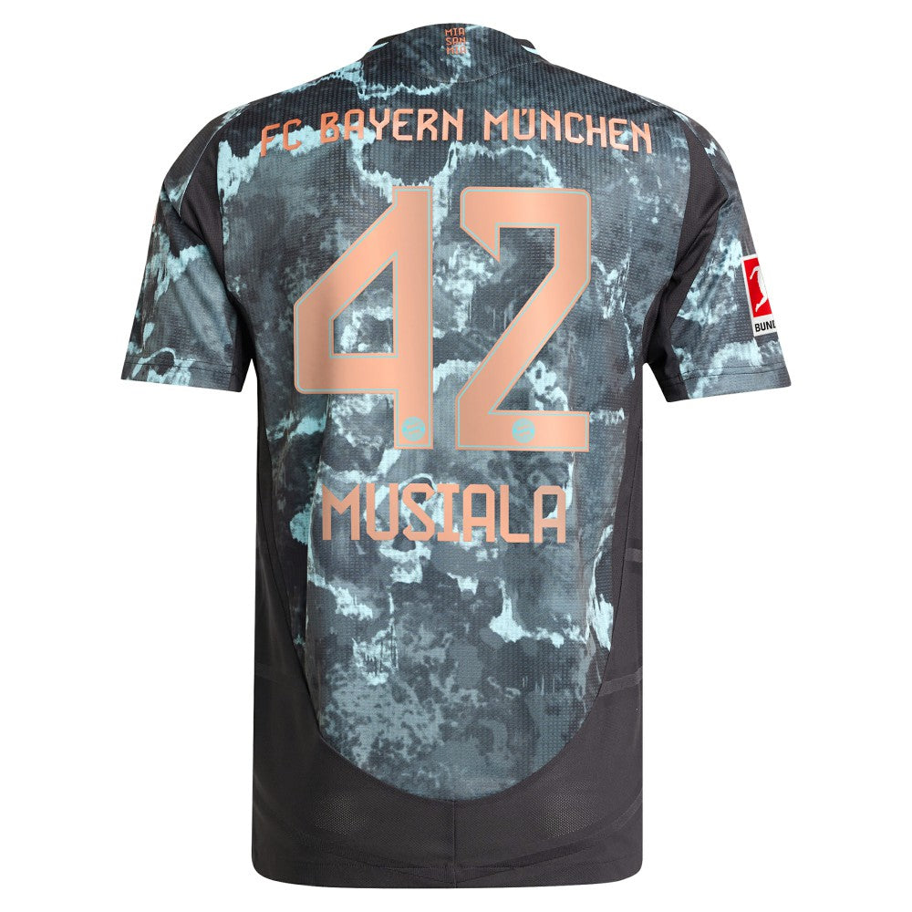Adidas Jamal Musiala Bayern Munich 2024/25 Away Player Jerseys - Black
